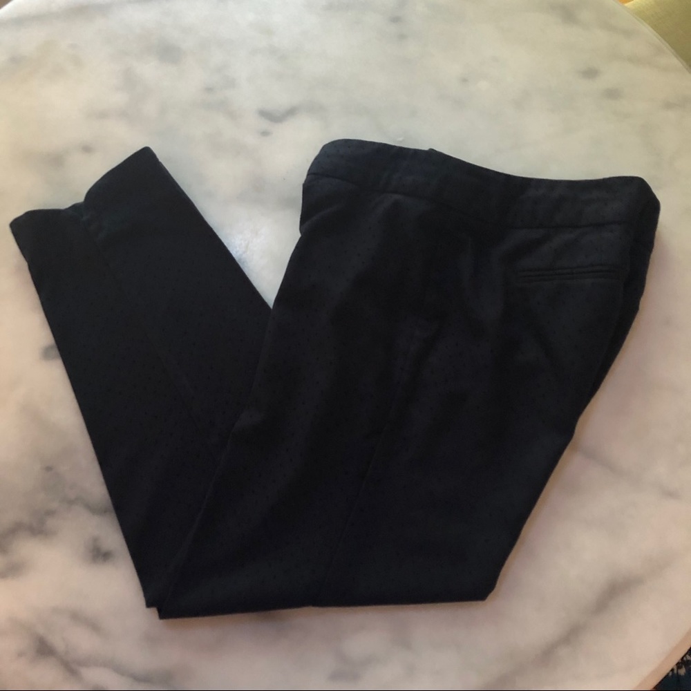 Talbots Navy Blue Polka Dot Hampshire Pants Sz 2P